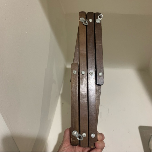 Vintage Country Style Wooden Expandable Wall Hooks Mug Racks Accordion Design - Picture 3 of 6